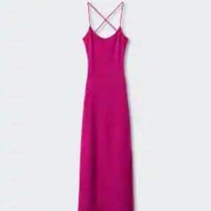 MANGO cross back knot dress